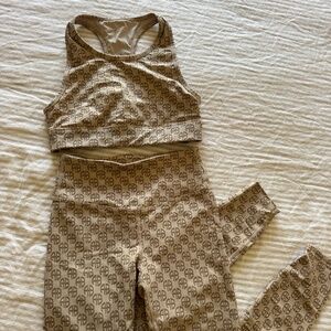 ANINE BING Monogram Sports Bra (M) + Leggings (S)
